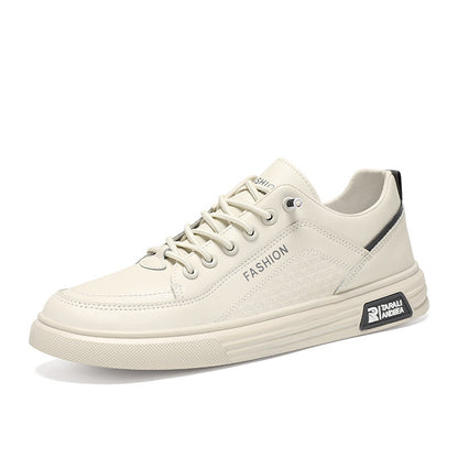 Soft Leather Breathable White Shoes