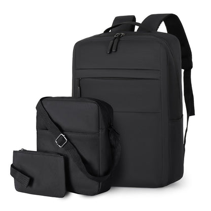 Computer backpack three-piece casual