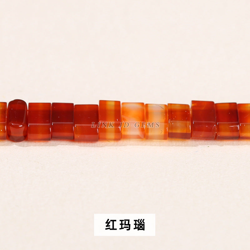 5Mm natural crystal agate rectangular loose beads