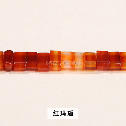 5Mm natural crystal agate rectangular loose beads