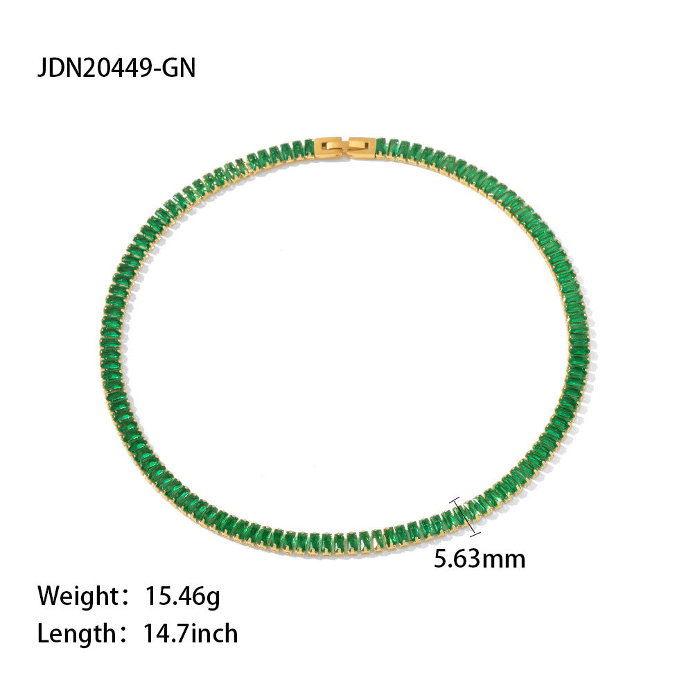 Women's zircon bracelet necklace