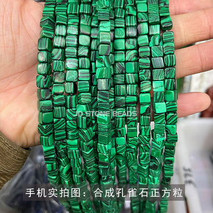 6Mm square loose bead crystal jade