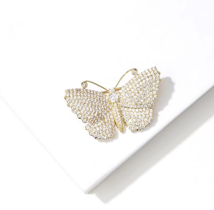 High-end luxury butterfly brooch