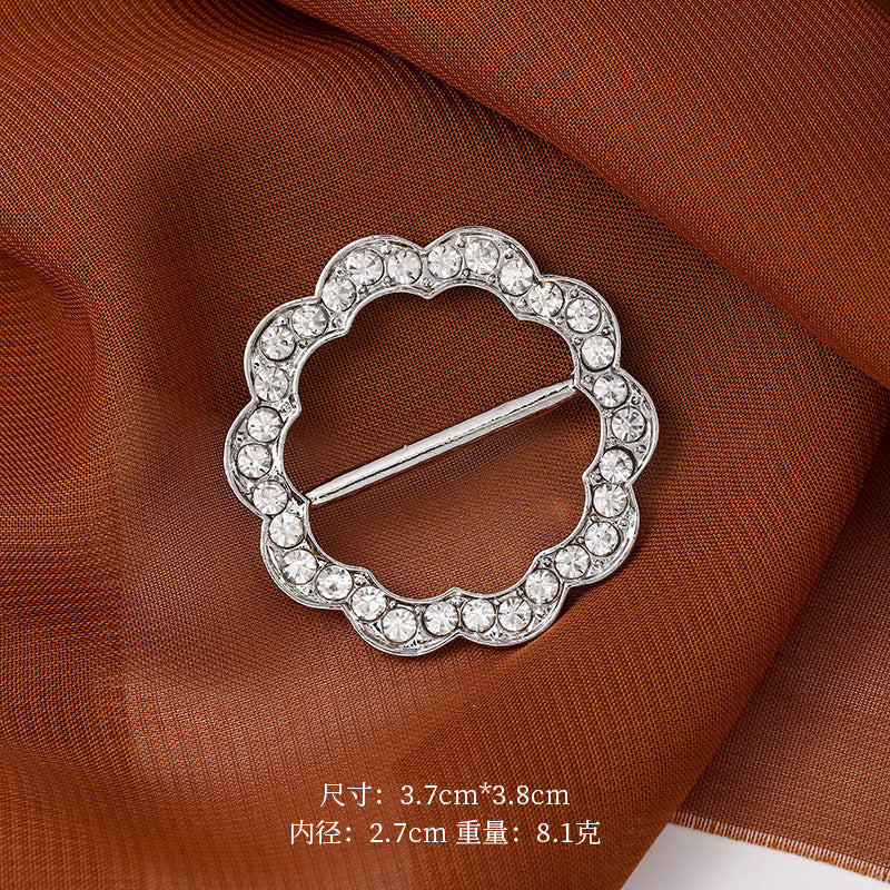 Silk scarf buckle accessories buckle diamond buckle accessories