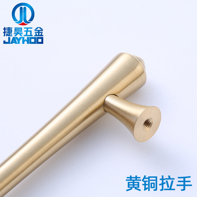 Single hole wardrobe brass handle