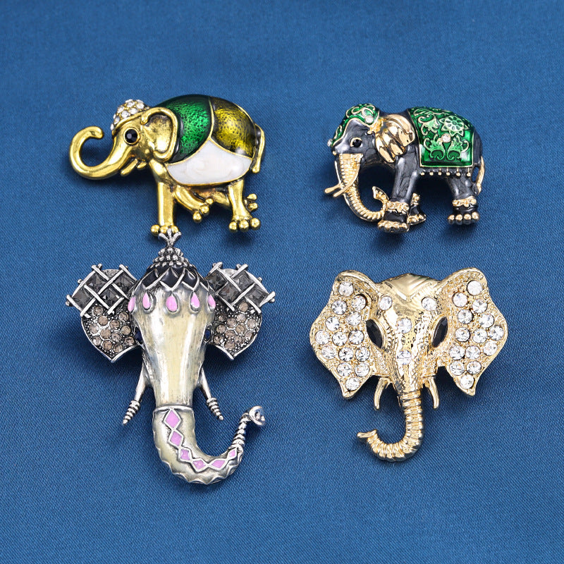 Dripping Elephant Brooch Zinc Alloy