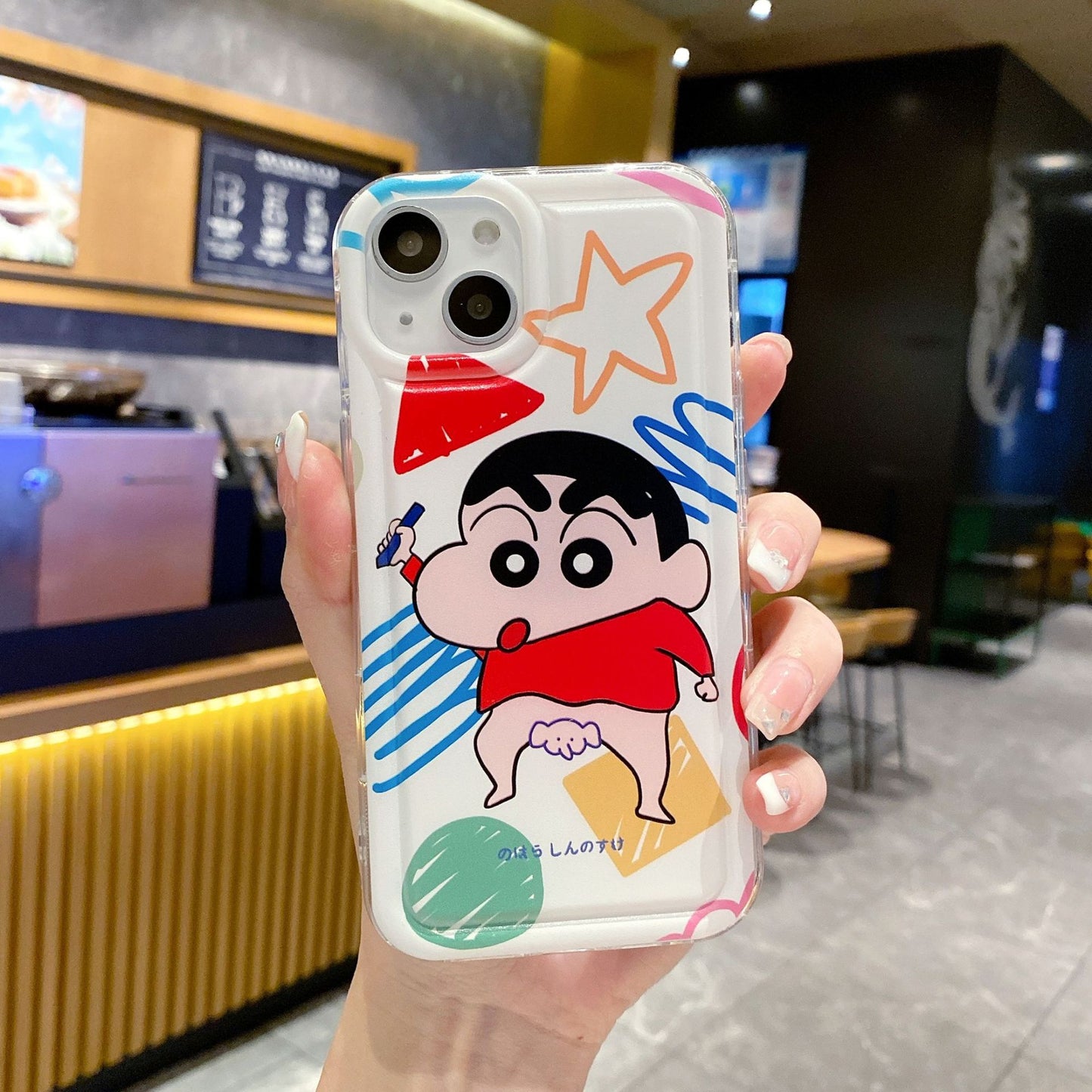 Funda anti-estornudos giratoria con diseño de dibujos animados para iPhone XR y Apple 15 Pro Frame Airbag 