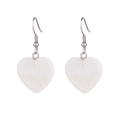 Crystal 20MM heart-shaped stainless steel earrings