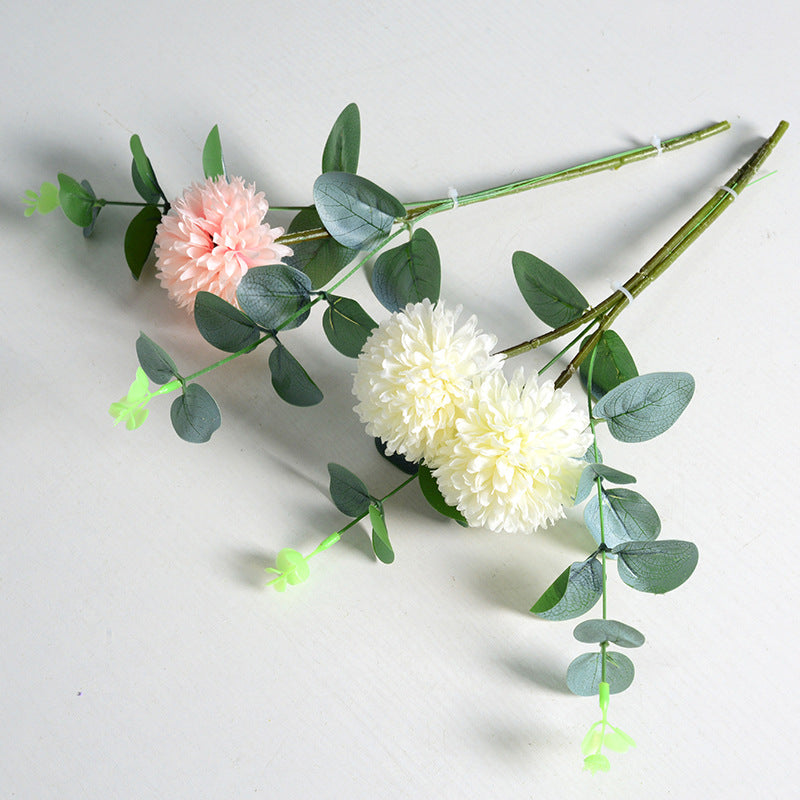 Simulation dandelion table tennis chrysanthemum eucalyptus bouquet