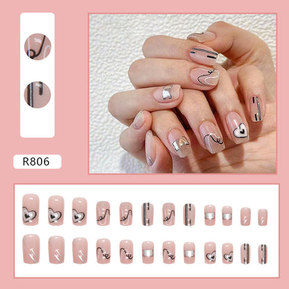 Fall Sweet Cute Wearable Fake Nails