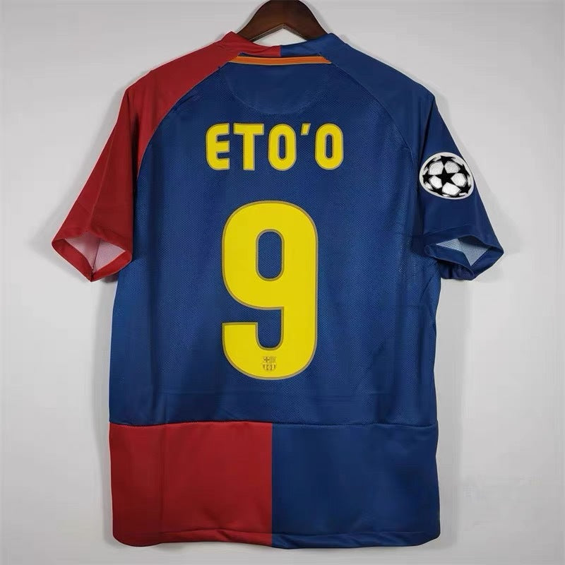 08-09 Barca 10 Messi Eto'o 14 Henry Xavi Iniesta Retro Home/Away Jersey