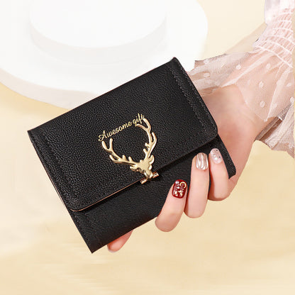 Frosted cartoon cute deer wallet