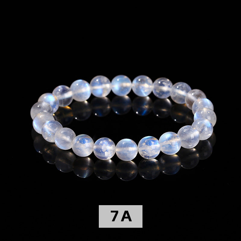 Pulsera de luz de luna azul natural 