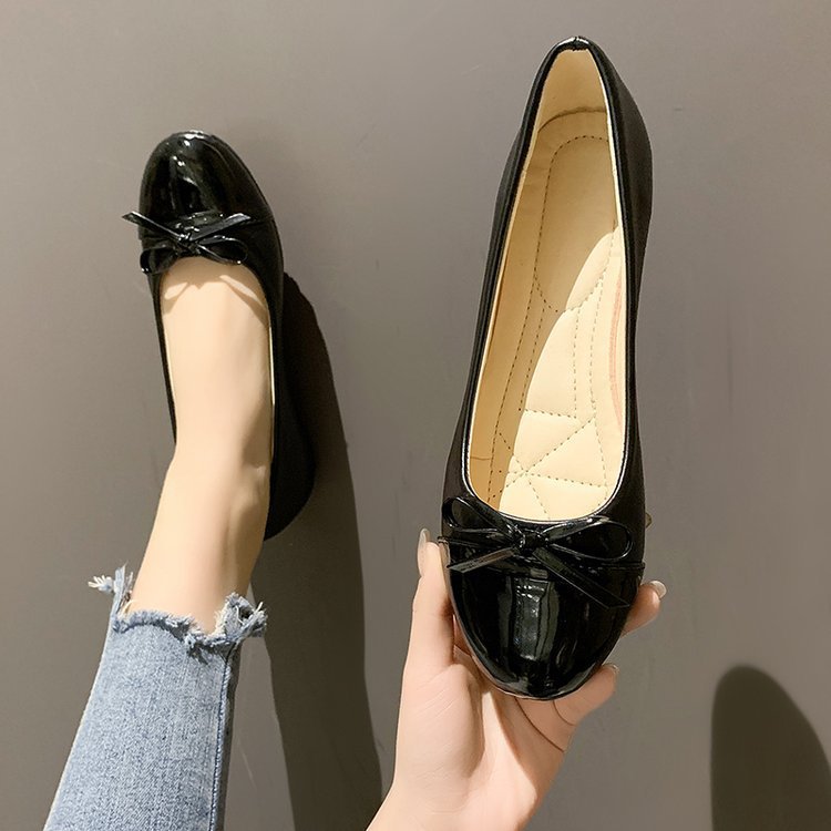 Bow women's single shoes