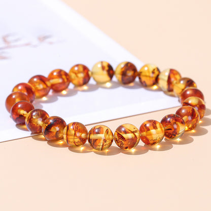 Natural Amber Flower Bracelet