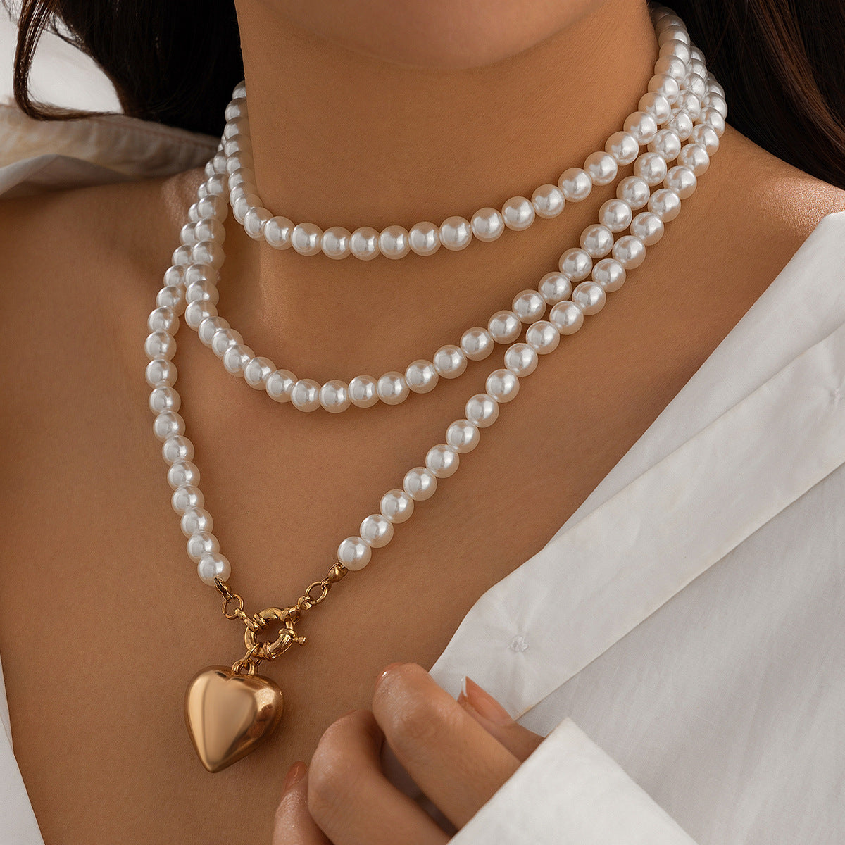 Pearl versatile multi-layer necklace