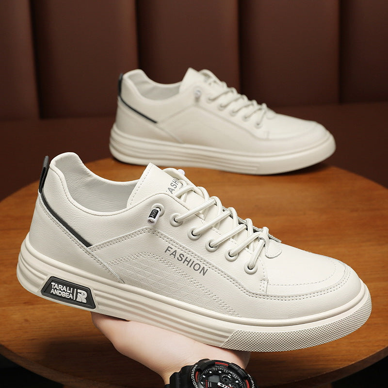 Soft Leather Breathable White Shoes