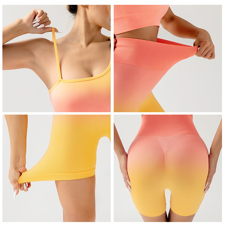 European Gradient Seamless Yoga Shorts