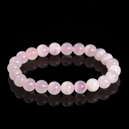 Natural pink calcite bracelet.