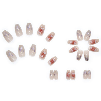 Ballet Nails, Ice Transparent Cloud Wearable Nail Stickers