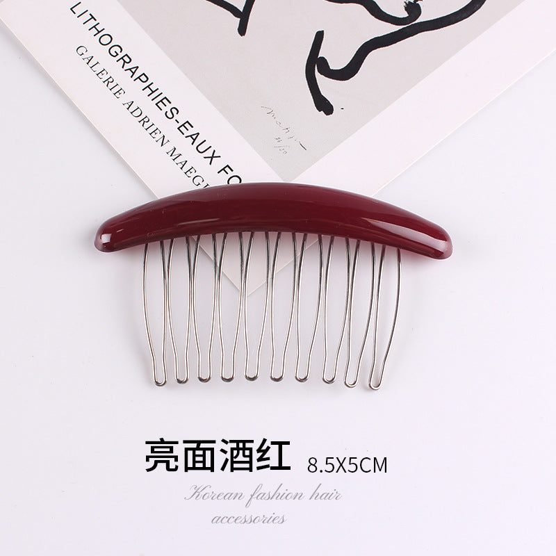 Frosted metal hair comb