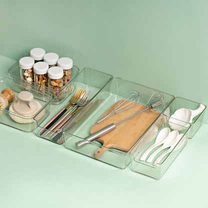 Clear Desktop Drawer Organizer