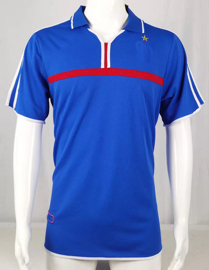 Camiseta retro de manga corta de Zidane Henry de Mbappé de Francia 82-06 