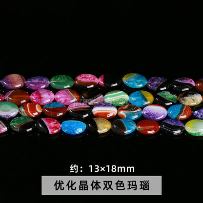 Color dragon agate water drop loose beads