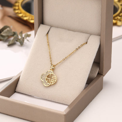 Full diamond blessing necklace