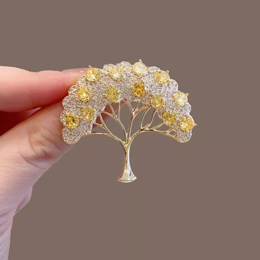 Golden Wishing Tree Brooch