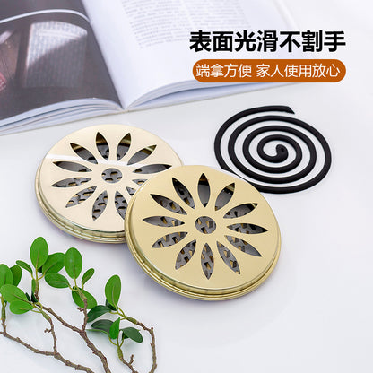 Fireproof Mosquito Coil Holder with Cover, Windproof Mosquito Coil Tray