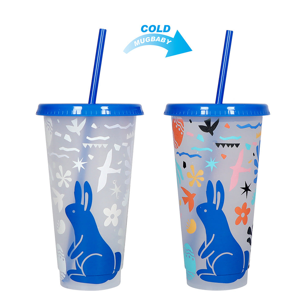 710Ml temperature-sensitive plastic color-changing cup