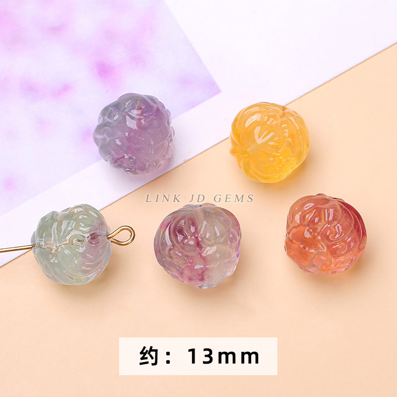 Natural color fluorite small carving