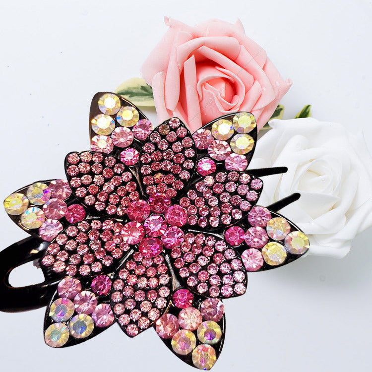 Rhinestone three-tooth clip duck bill clip hair accessories