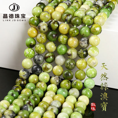 Green Opal loose beads Australian gemstone round beads