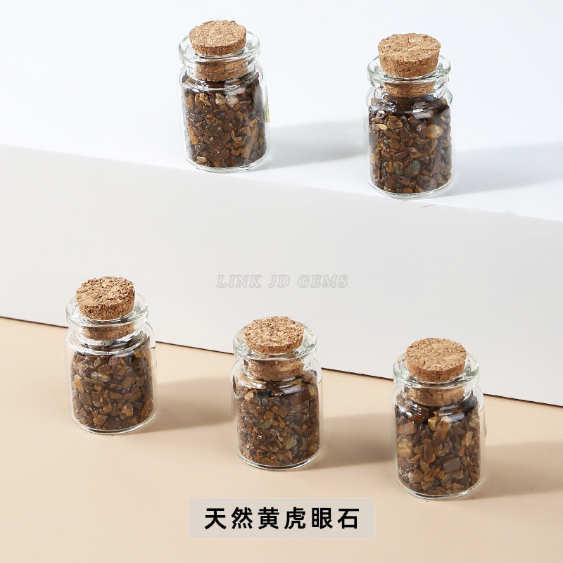 Natural crystal gravel wishing bottle