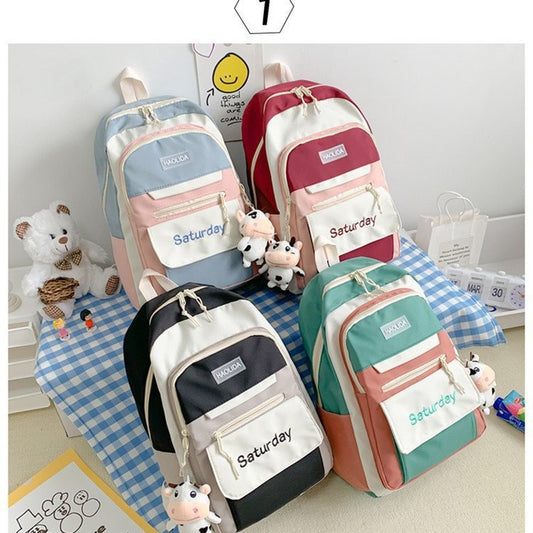 Cute backpack large capacity schoolbag