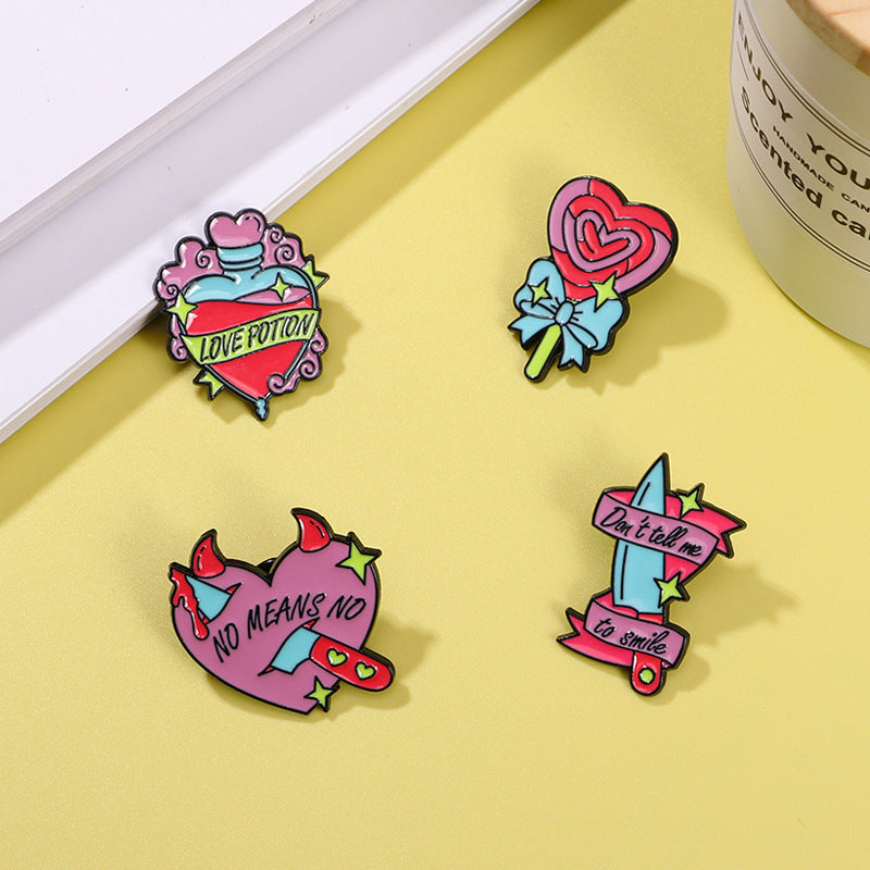 Cartoon Drip Alloy Brooch