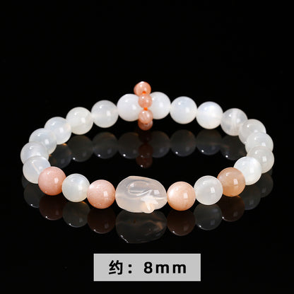 5A Natural White Moonstone Bracelet