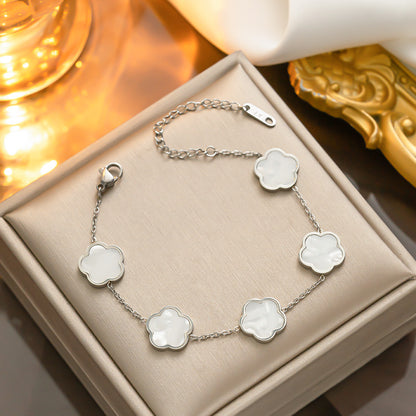 New Stainless Steel Floral Jewelry Set for Women