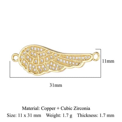 Angel Star Moon Copper Zircon Connection Accessories