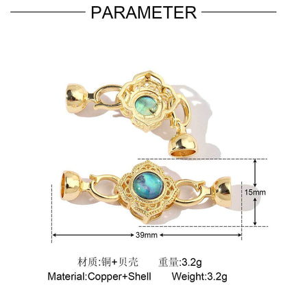 18K gold-coated butterfly copper zircon detachable connecting buckle