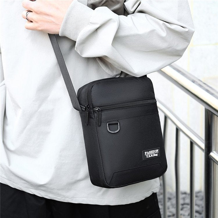 Men's new shoulder bag solid color