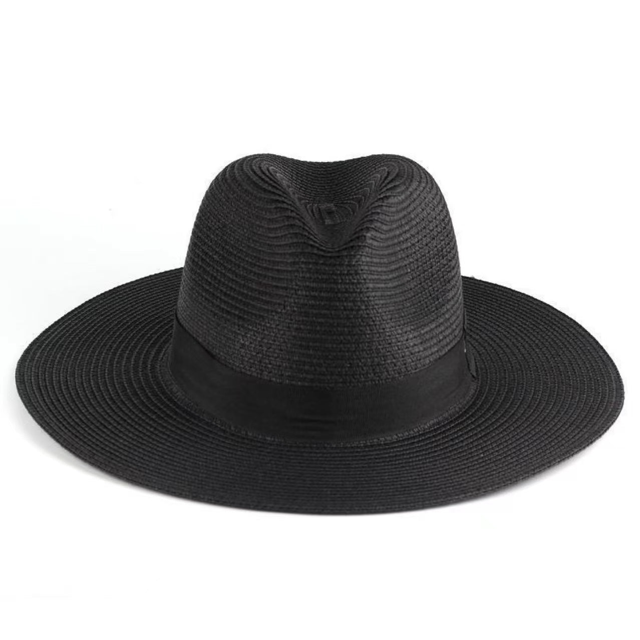 Sombrero de playa de ala ancha de paja con protección solar de verano unisex Panamá 