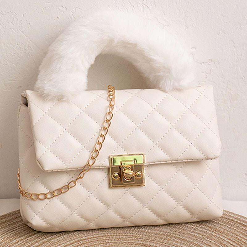 Plush handbag fashion