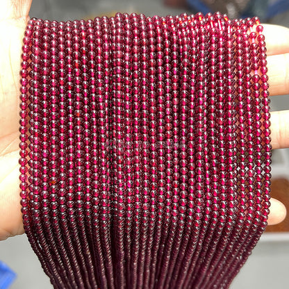 2-4Mm natural garnet round beads loose beads