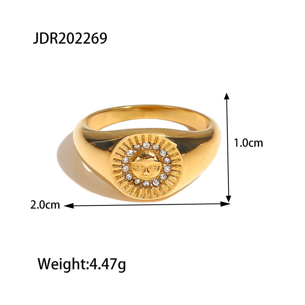 Women's vintage gold index finger ring