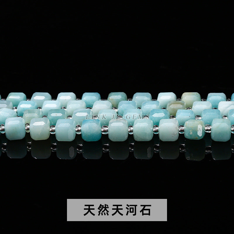 6/8Mm crystal agate jade cube loose beads