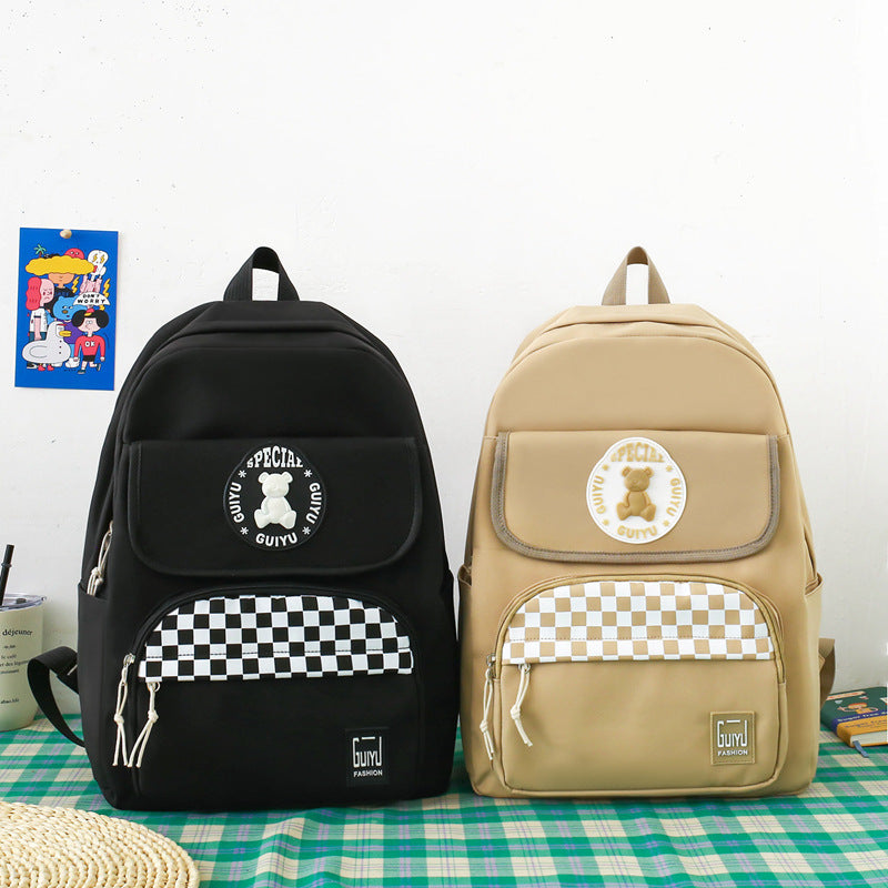 Schoolbag, four-piece backpack