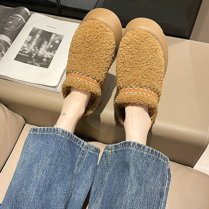 Fleece thermal slippers